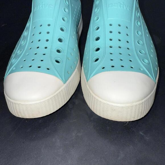 Native Adult Unisex Jefferson Waterproof Outdoor Aqua Blue Slip-On Shoes W8 M6 - Picture 7 of 13